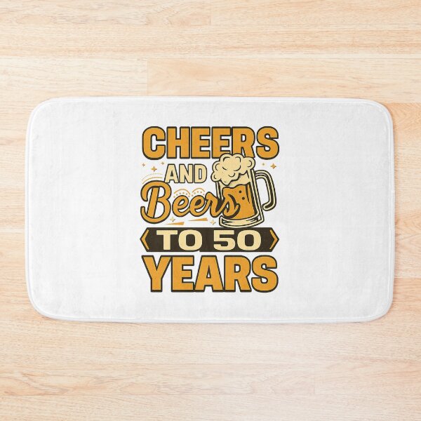 Item preview, Cheers And Beers To 50 Years 50th Birthday Gift, Retro vintage designed and sold by graphic-genie.