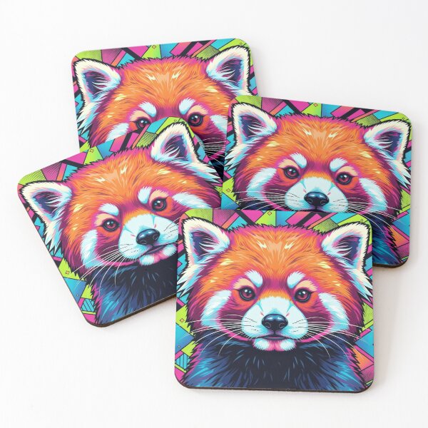 Item preview, Retro Neon Red Panda – Vaporwave Animal Art – 80s Synthwave Aesthetic Design designed and sold by MadeByACJ.