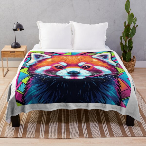 Item preview, Retro Neon Red Panda – Vaporwave Animal Art – 80s Synthwave Aesthetic Design designed and sold by MadeByACJ.