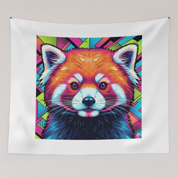 Item preview, Retro Neon Red Panda – Vaporwave Animal Art – 80s Synthwave Aesthetic Design designed and sold by MadeByACJ.