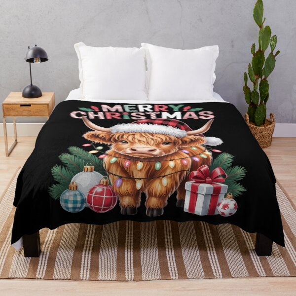 Item preview, Merry Christmas Scottish Highland Cow Xmas Farm Animal Lover designed and sold by ValerieRodrigue.