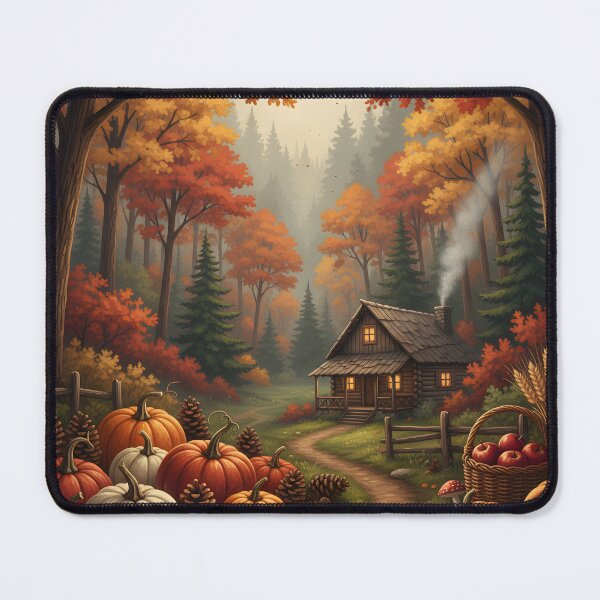 Item preview, Autumn Cabin Retreat in Pumpkin Woods designed and sold by dreephic22.