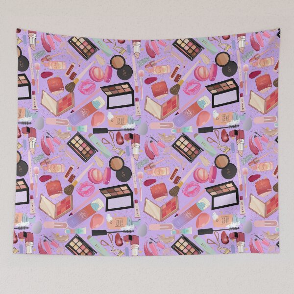 Item preview, I’m Just a Girl — Makeup Lover Aesthetic Pattern | Beauty Products & Glam Accessories Repeating Design - purple designed and sold by StudioSamanthaa.