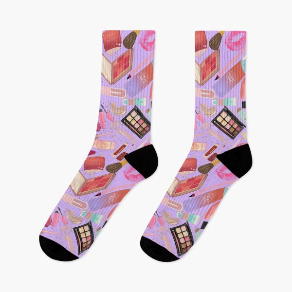 Item preview, I’m Just a Girl — Makeup Lover Aesthetic Pattern | Beauty Products & Glam Accessories Repeating Design - purple designed and sold by StudioSamanthaa.