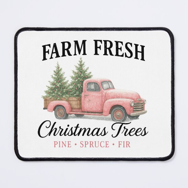 Item preview, Coquette Pink Christmas Truck - Christmas Farm Fresh Tree designed and sold by msmeylin.