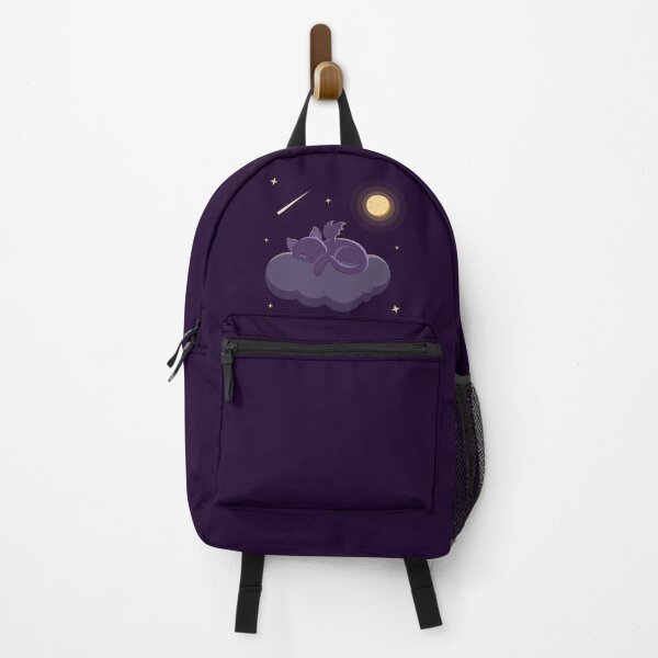 Item preview, Sleepy Bat Cat Under the Moon – Cute Nocturnal Fantasy Art designed and sold by CozyLittleShop.