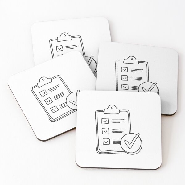 Item preview, A tick mark beside a completed task on a clipboard designed and sold by rasagamastore.