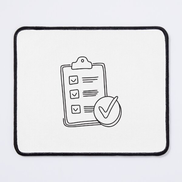 Item preview, A tick mark beside a completed task on a clipboard designed and sold by rasagamastore.