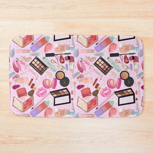Item preview, I’m Just a Girl — Makeup Lover Aesthetic Pattern | Beauty Products & Glam Accessories Repeating Design - Pink designed and sold by StudioSamanthaa.