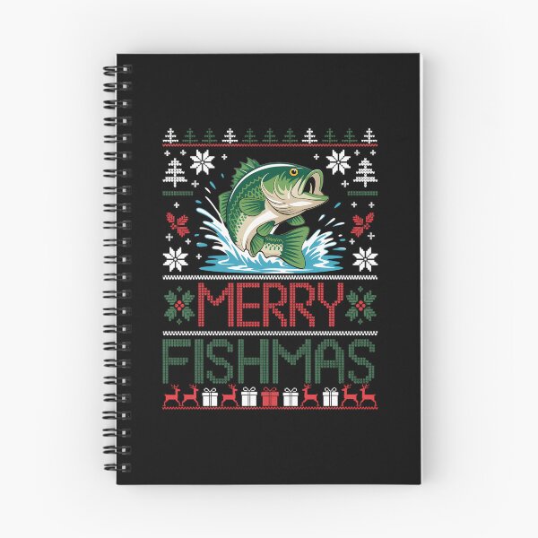 Item preview, Merry Fishmas Bass Fish Fishing Christmas Ugly Xmas designed and sold by ValerieRodrigue.