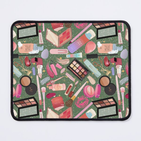 Item preview, I’m Just a Girl — Makeup Lover Aesthetic Pattern | Beauty Products & Glam Accessories Repeating Design - Green designed and sold by StudioSamanthaa.
