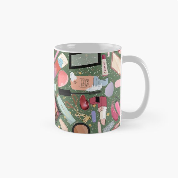 Item preview, I’m Just a Girl — Makeup Lover Aesthetic Pattern | Beauty Products & Glam Accessories Repeating Design - Green designed and sold by StudioSamanthaa.