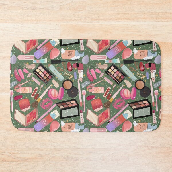 Item preview, I’m Just a Girl — Makeup Lover Aesthetic Pattern | Beauty Products & Glam Accessories Repeating Design - Green designed and sold by StudioSamanthaa.