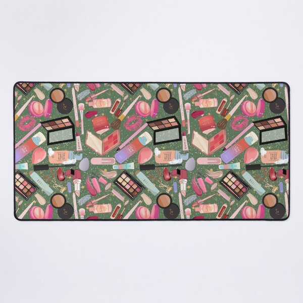 Item preview, I’m Just a Girl — Makeup Lover Aesthetic Pattern | Beauty Products & Glam Accessories Repeating Design - Green designed and sold by StudioSamanthaa.