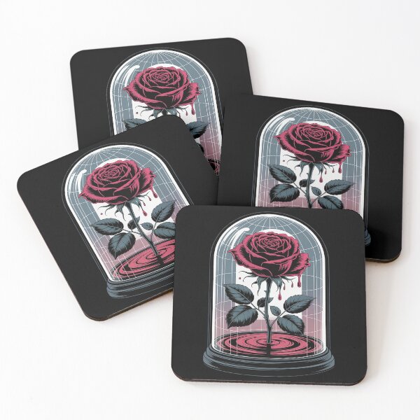 Item preview, Black Rose in Cracked Dome Sadcore Gothic Romance designed and sold by PeteHomenick.