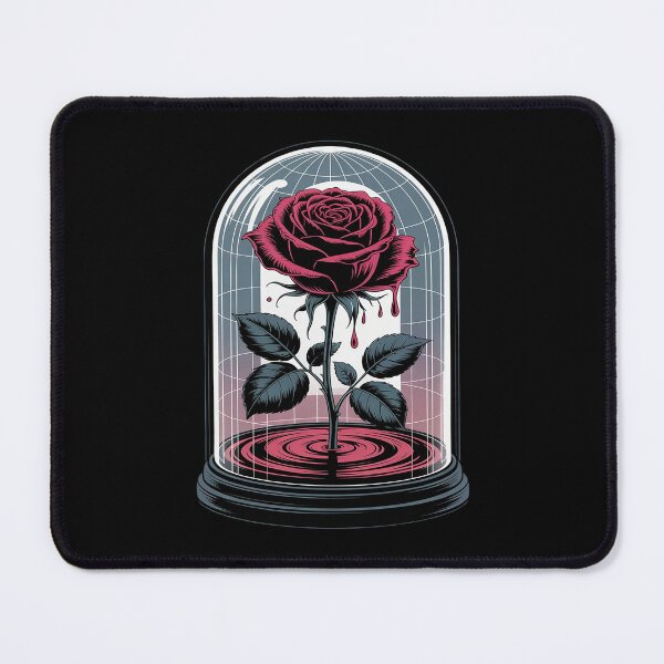 Item preview, Black Rose in Cracked Dome Sadcore Gothic Romance designed and sold by PeteHomenick.
