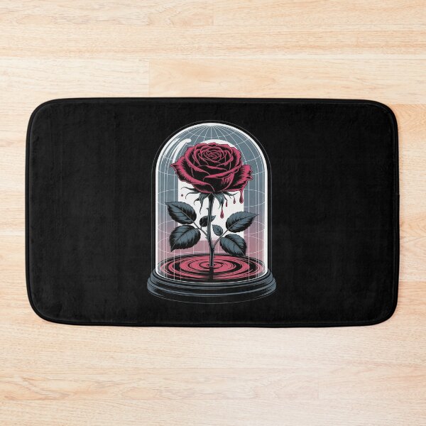 Item preview, Black Rose in Cracked Dome Sadcore Gothic Romance designed and sold by PeteHomenick.