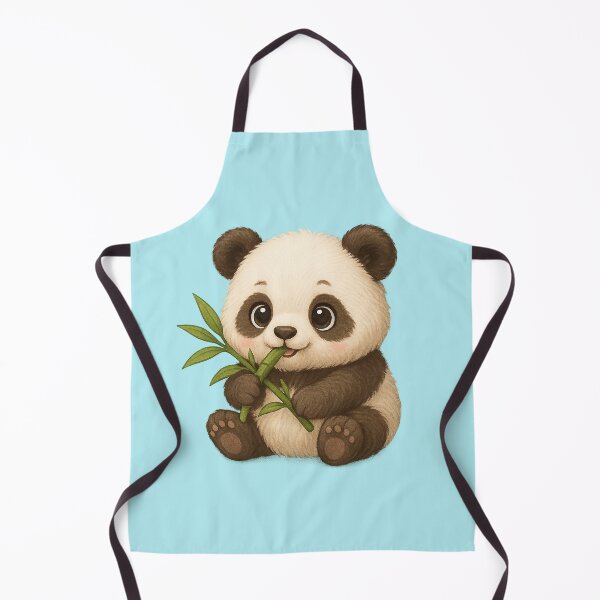 Item preview, Cute Kawaii Panda Eating Bamboo Illustration designed and sold by Raddoodles.