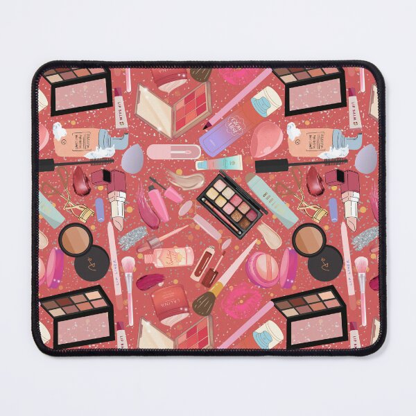 Item preview, I’m Just a Girl — Makeup Lover Aesthetic Pattern | Beauty Products & Glam Accessories Repeating Design - Red designed and sold by StudioSamanthaa.