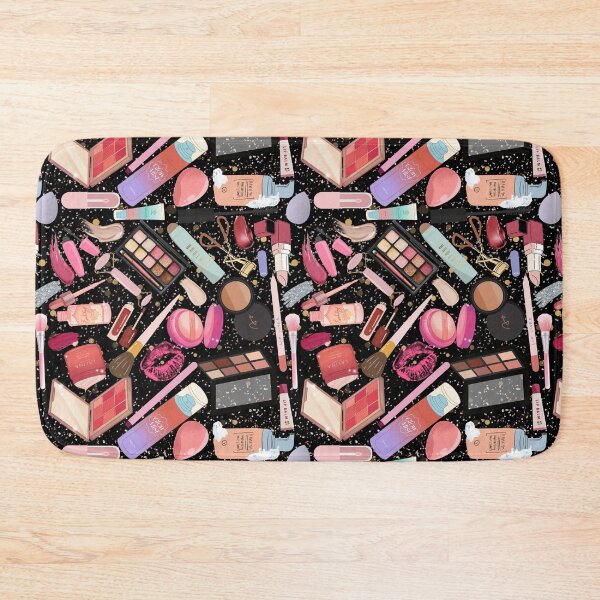 Item preview, I’m Just a Girl — Makeup Lover Aesthetic Pattern | Beauty Products & Glam Accessories Repeating Design - Black designed and sold by StudioSamanthaa.
