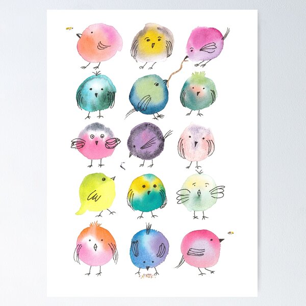 Item preview, Funky Birdies designed and sold by CatandColours.