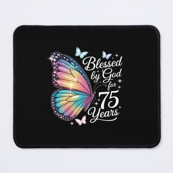 Item preview, Blessed By God For 75 Years Old Butterfly Art 75th Birthday designed and sold by LeeEvans222.