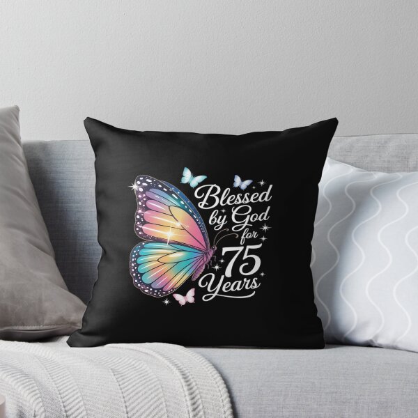 Item preview, Blessed By God For 75 Years Old Butterfly Art 75th Birthday designed and sold by LeeEvans222.