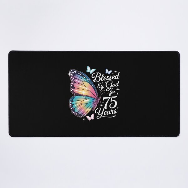 Item preview, Blessed By God For 75 Years Old Butterfly Art 75th Birthday designed and sold by LeeEvans222.