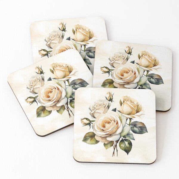 Item preview, White Rose Flower Watercolor Painting | Flower Art | Watercolor Art | Gift for Art Lover | Gift for Flower Lover designed and sold by UnhingedBird.