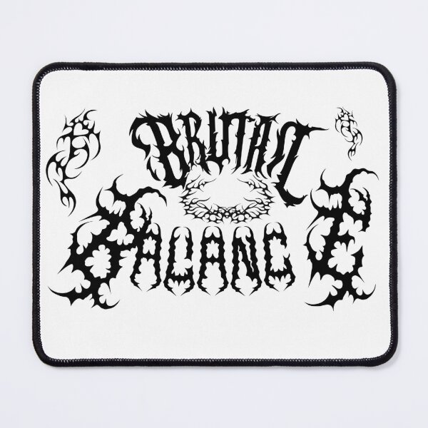 Item preview, BRUTAL BALANCE | Spiked Flame Metal Logo Streetwear Gym Aesthetic - Black Design designed and sold by Gary-Shop.