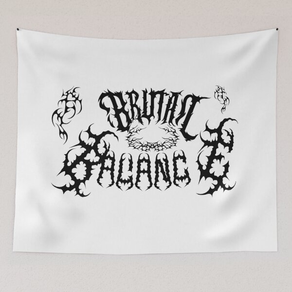 Item preview, BRUTAL BALANCE | Spiked Flame Metal Logo Streetwear Gym Aesthetic - Black Design designed and sold by Gary-Shop.