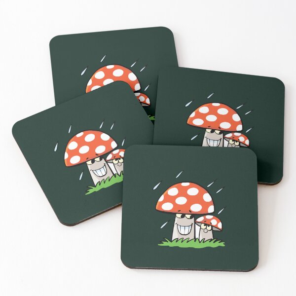 Item preview, two mushrooms in the rain designed and sold by storefficial.