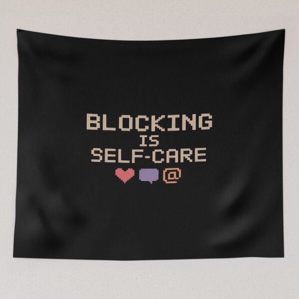 Item preview, Blocking is Self-Care Voxel Art – Bold Digital Boundaries designed and sold by LeeEvans222.