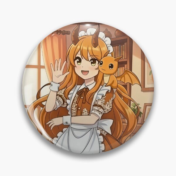 Item preview, Orange Dragon Maid Maid Cafe Art designed and sold by DomeGeekArt.