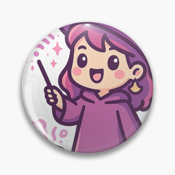 Item preview, Wi-Fi Witch – Cute Magical Girl with Cauldron and Wand Sticker designed and sold by ShivaniiD.