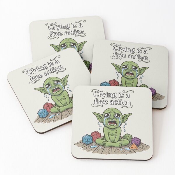 Item preview, Crying is a Free Action – Goblin’s Dice Roller Blues designed and sold by SKADIVIUM.