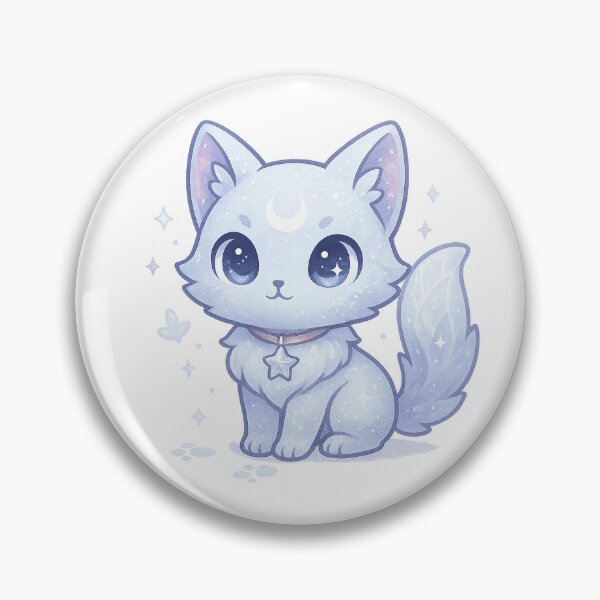Item preview, Celestial Snow Cat | Crystal Cat Sticker & Kawaii Winter Spirit Animal Art designed and sold by HerDreamCodes.