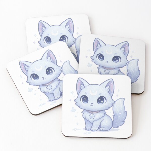 Item preview, Celestial Snow Cat | Crystal Cat Sticker & Kawaii Winter Spirit Animal Art designed and sold by HerDreamCodes.