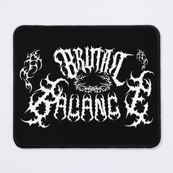 Item preview, BRUTAL BALANCE | Spiked Flame Metal Logo Streetwear Gym Aesthetic - 90s White Logo designed and sold by Gary-Shop.