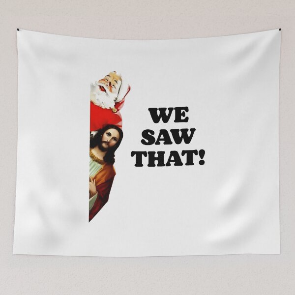 Item preview, Merry Christmas We Saw That Santa And Jesus  designed and sold by shizuemur.