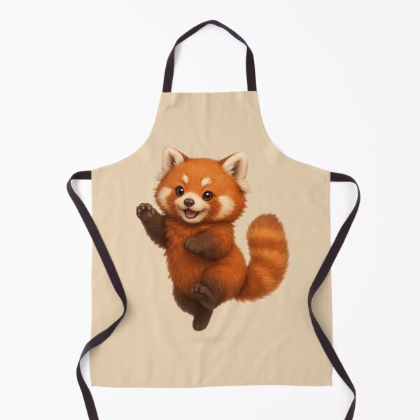 Item preview, Cute Fluffy Red Panda Jumping Playfully designed and sold by Raddoodles.