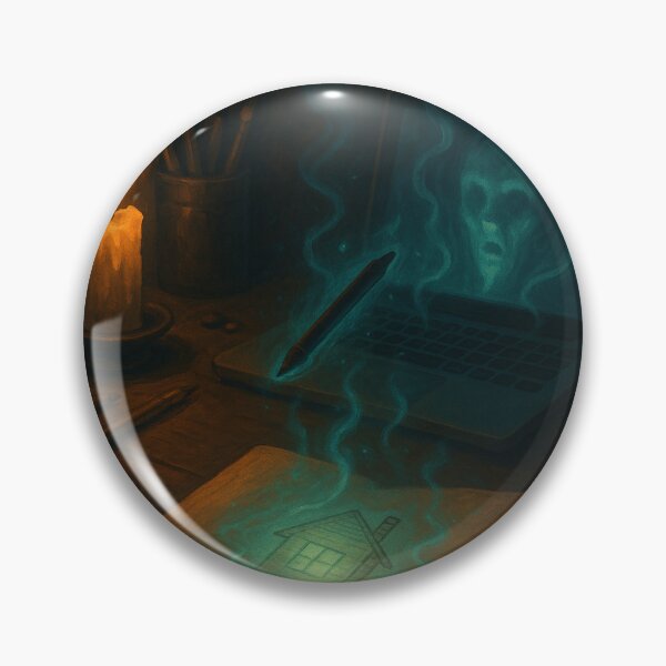 Item preview, The Digital Grimoire – Haunted Laptop with Magic Spellbook Illustration designed and sold by ShivaniiD.