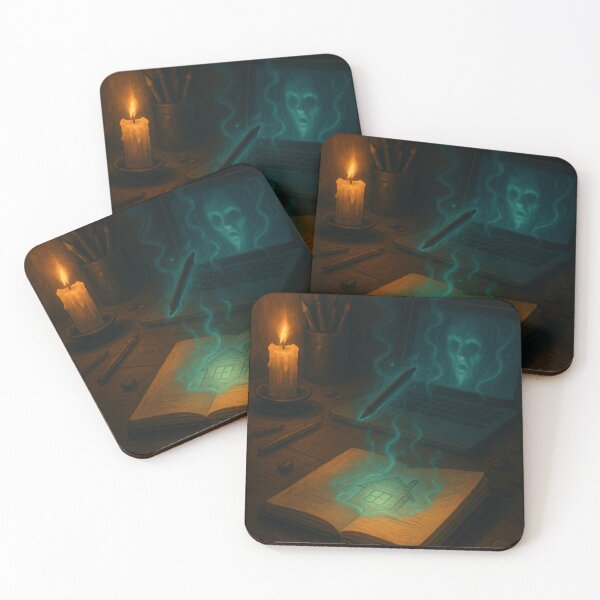 Item preview, The Digital Grimoire – Haunted Laptop with Magic Spellbook Illustration designed and sold by ShivaniiD.