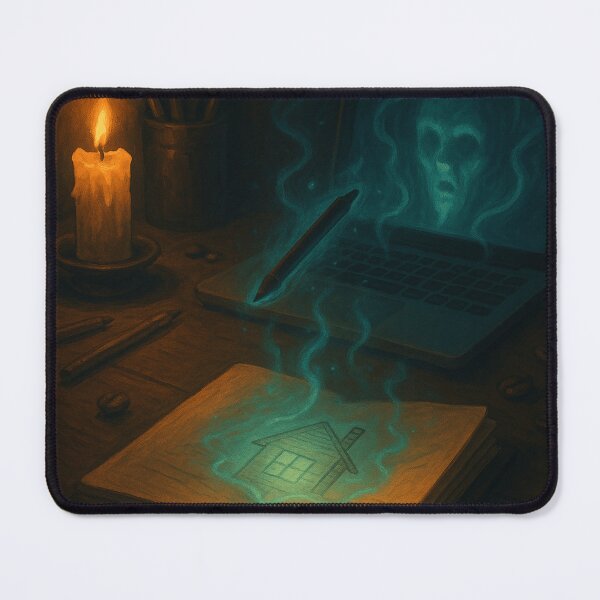 Item preview, The Digital Grimoire – Haunted Laptop with Magic Spellbook Illustration designed and sold by ShivaniiD.