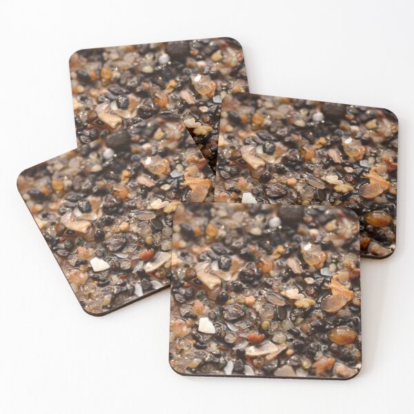 Item preview, Wet sand grains macro texture – colorful beach pebbles close-up designed and sold by Goiko7Margarita.