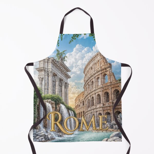 Item preview, Rome Italy Waterfall Fantasy – Colosseum & Arch of Constantine Art Print designed and sold by Witsprings.