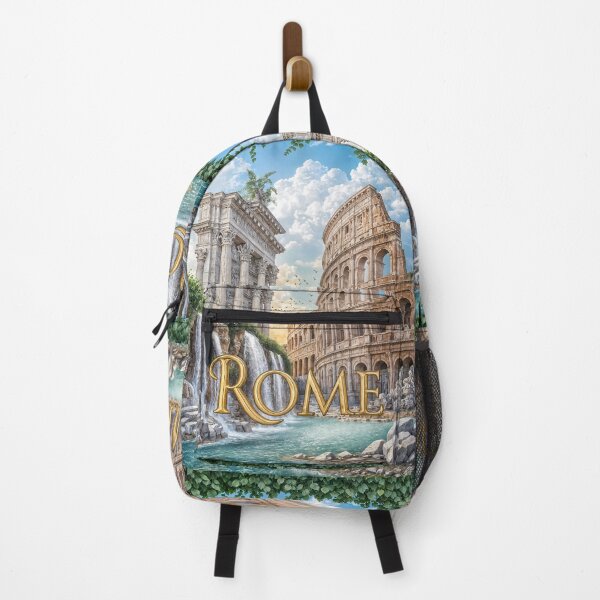 Item preview, Rome Italy Waterfall Fantasy – Colosseum & Arch of Constantine Art Print designed and sold by Witsprings.