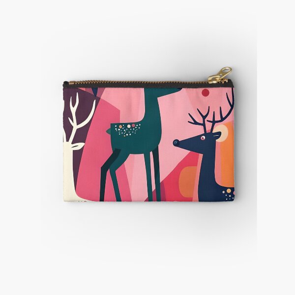 Item preview, Christmas Caribou Pink Kitsch Retro Modern Design designed and sold by taiche.