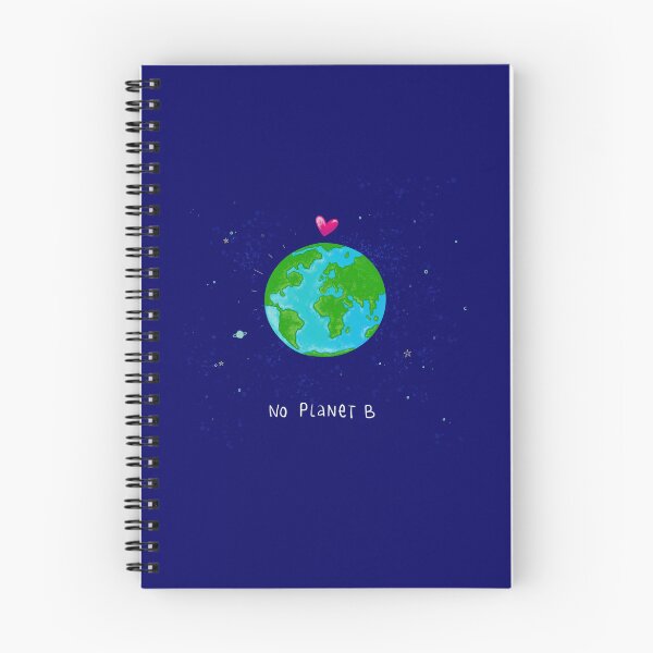 Item preview, Earth Illustration – “No Planet B” | Environmental art, climate protection motif, heart symbol, sustainable message, statement art designed and sold by Liv Merle Kantak.