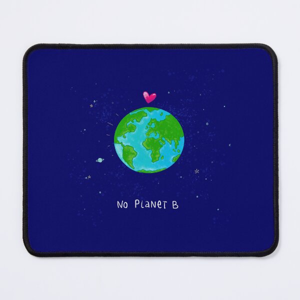 Item preview, Earth Illustration – “No Planet B” | Environmental art, climate protection motif, heart symbol, sustainable message, statement art designed and sold by Liv Merle Kantak.